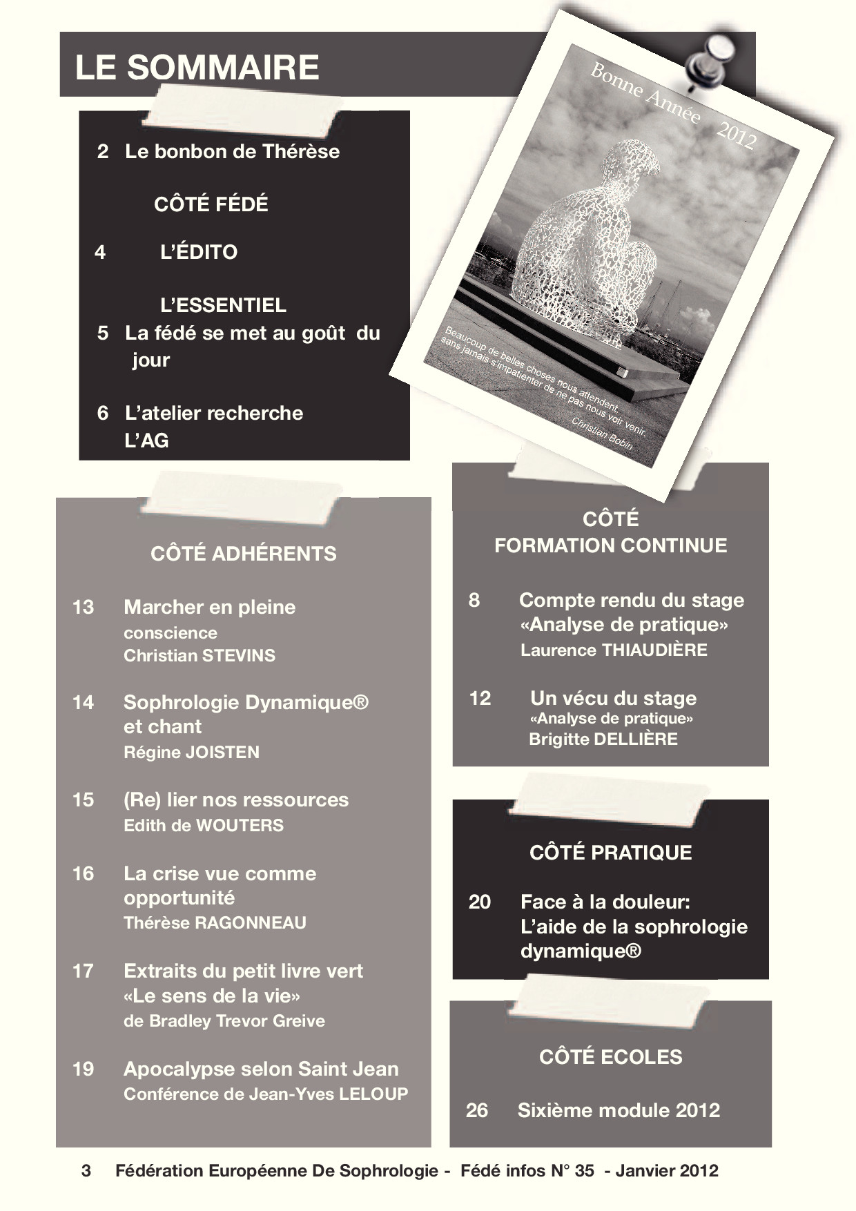 Sommaire Fédé Infos N°35